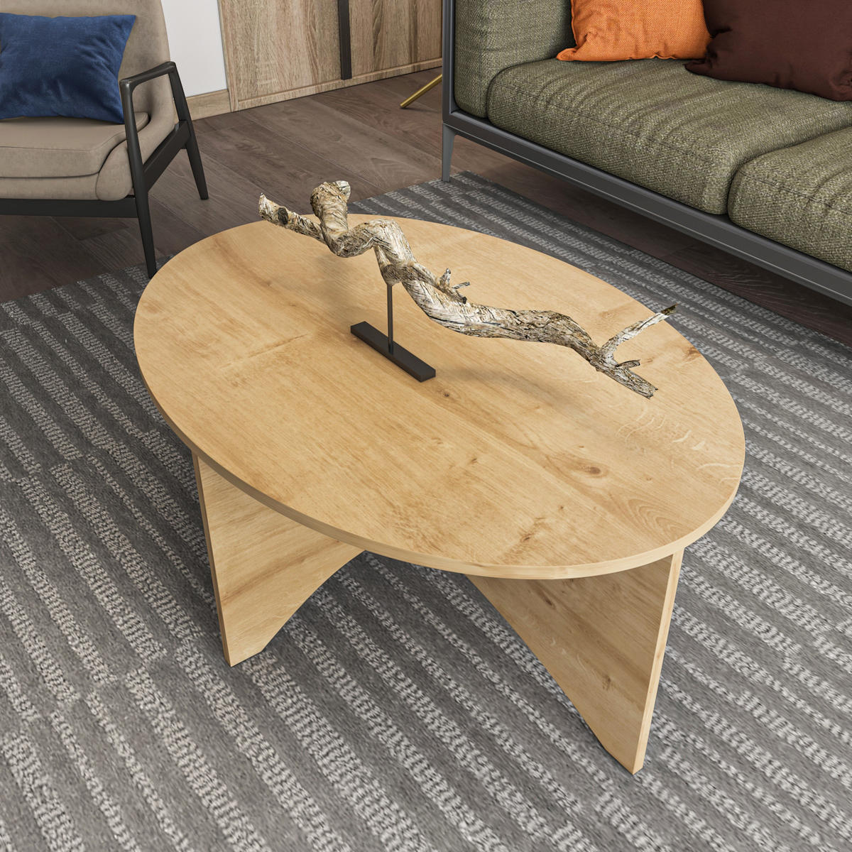 COUCHTISCH Solo Saphireiche - Honigeiche, Holzwerkstoff (100/70/42cm) - Decorotika
