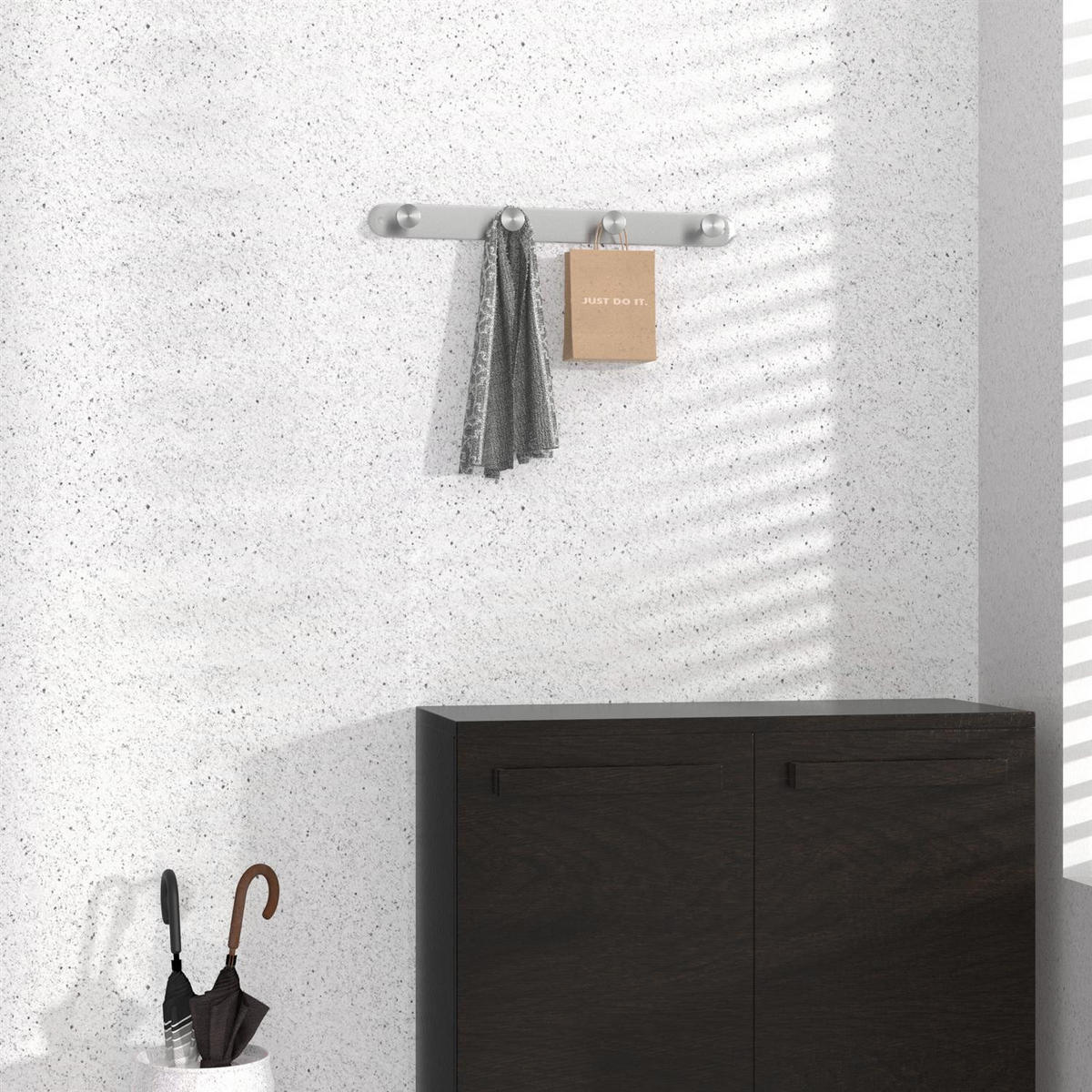 GARDEROBENLEISTE 30/2.55/2.55 cm - Silberfarben, Metall (2.55/2.55/30cm) - Intirilife