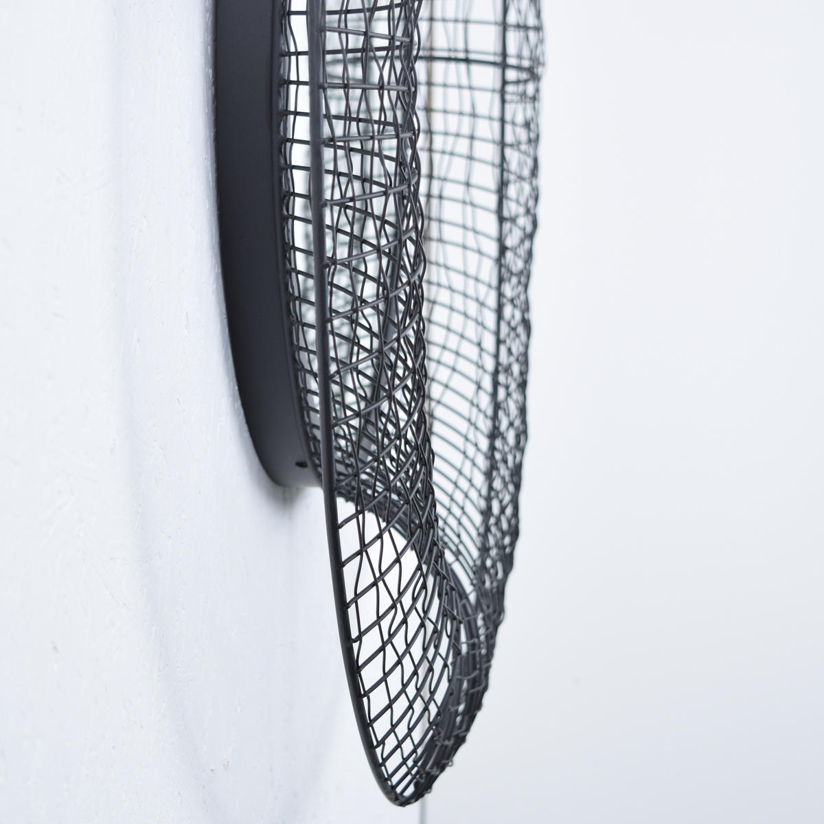 WANDSPIEGEL Wire Schwarz - Schwarz, Metall (75/75/10cm) - LOFT42