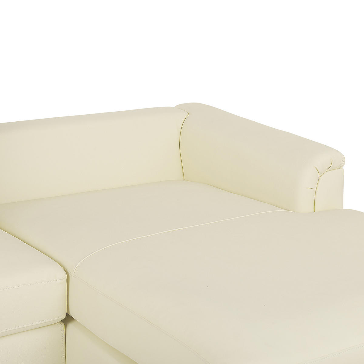 ECKSOFA Leder Beige rechtsseitig Oslo - Beige, Leder/Fell (270/151cm) - Beliani