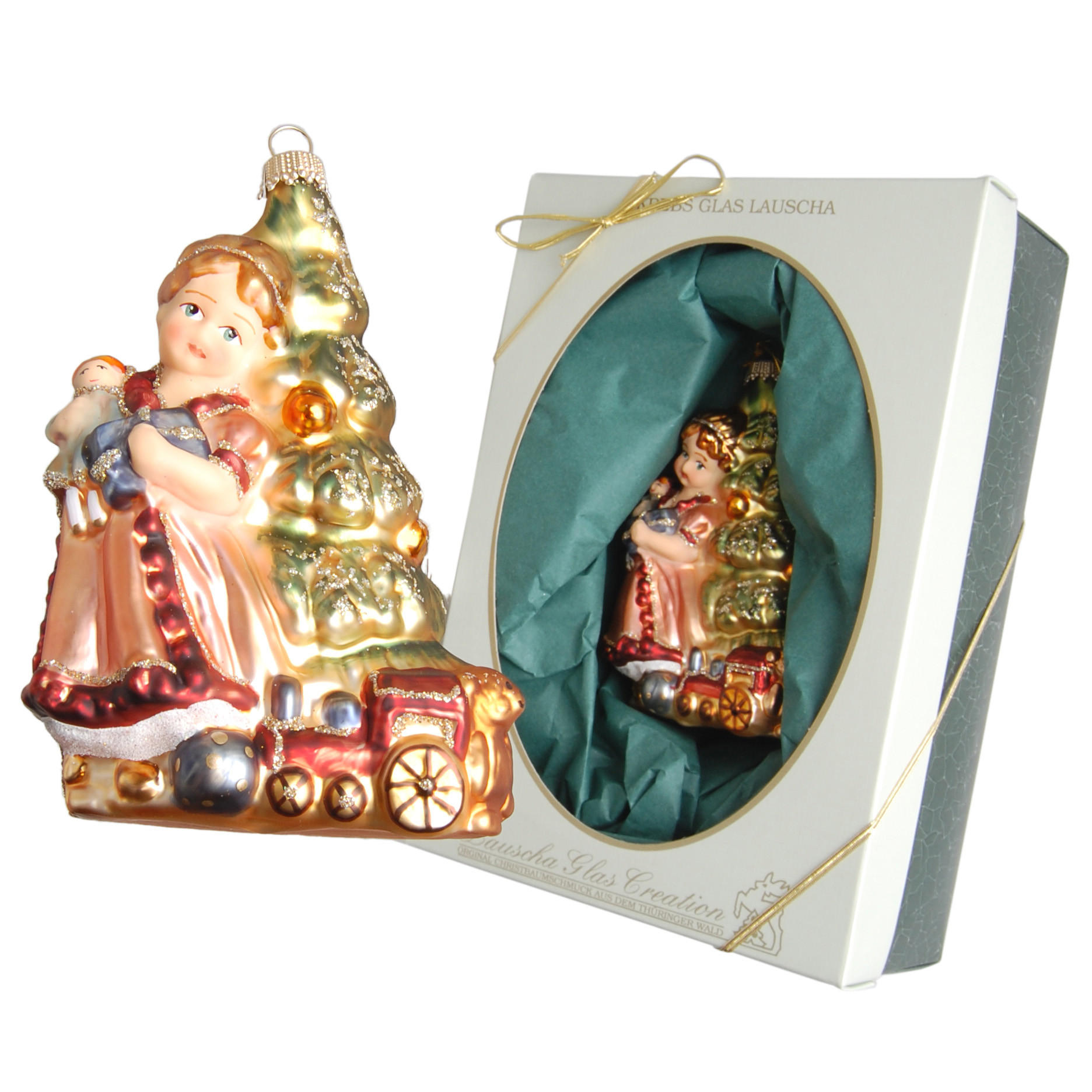 CHRISTBAUMSCHMUCK Viktorianisch Maria am Weihnachtsbaum Mehrfarbig 12cm (Glas / 1 Stk.) - Multicolor, Glas (8/12/6cm) - Krebs Glas Lauscha