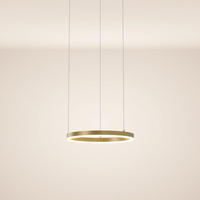 LED-HÄNGELAMPE 5m Abhängung Direkt Ring Gold - Goldfarben, Metall (40/40/3.3cm) - s.luce