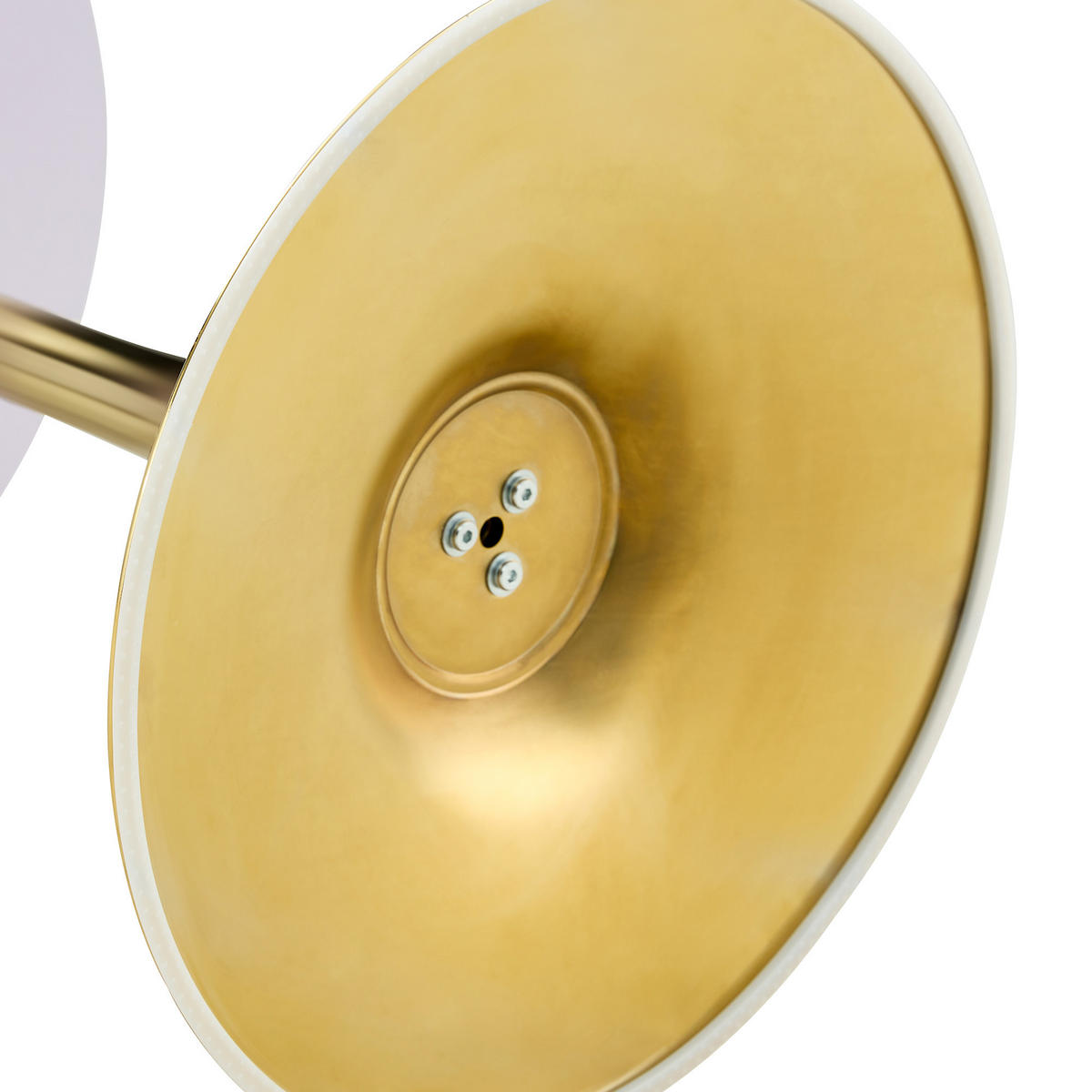 ESSTISCH kleiner runder 60/60/72 cm Weiß mit goldenen Metallbeinen - Weiß, Holz (60/60/72cm) - Oxeza
