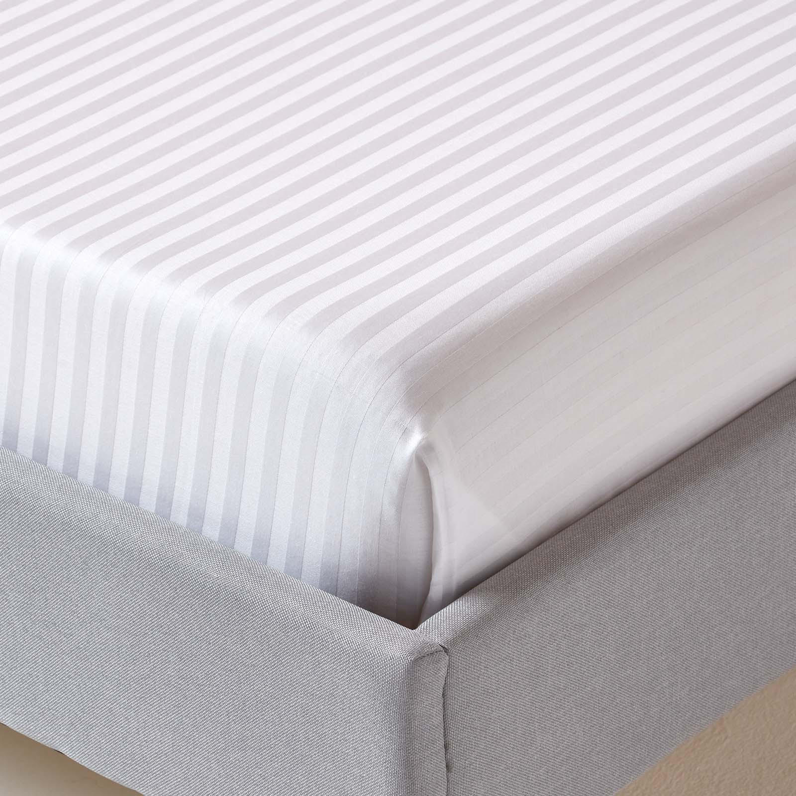 DAMAST-BETTLAKEN ohne Gummizug, 100% Ägyptische Baumwolle - Weiß, Textil (240/275cm) - Homescapes