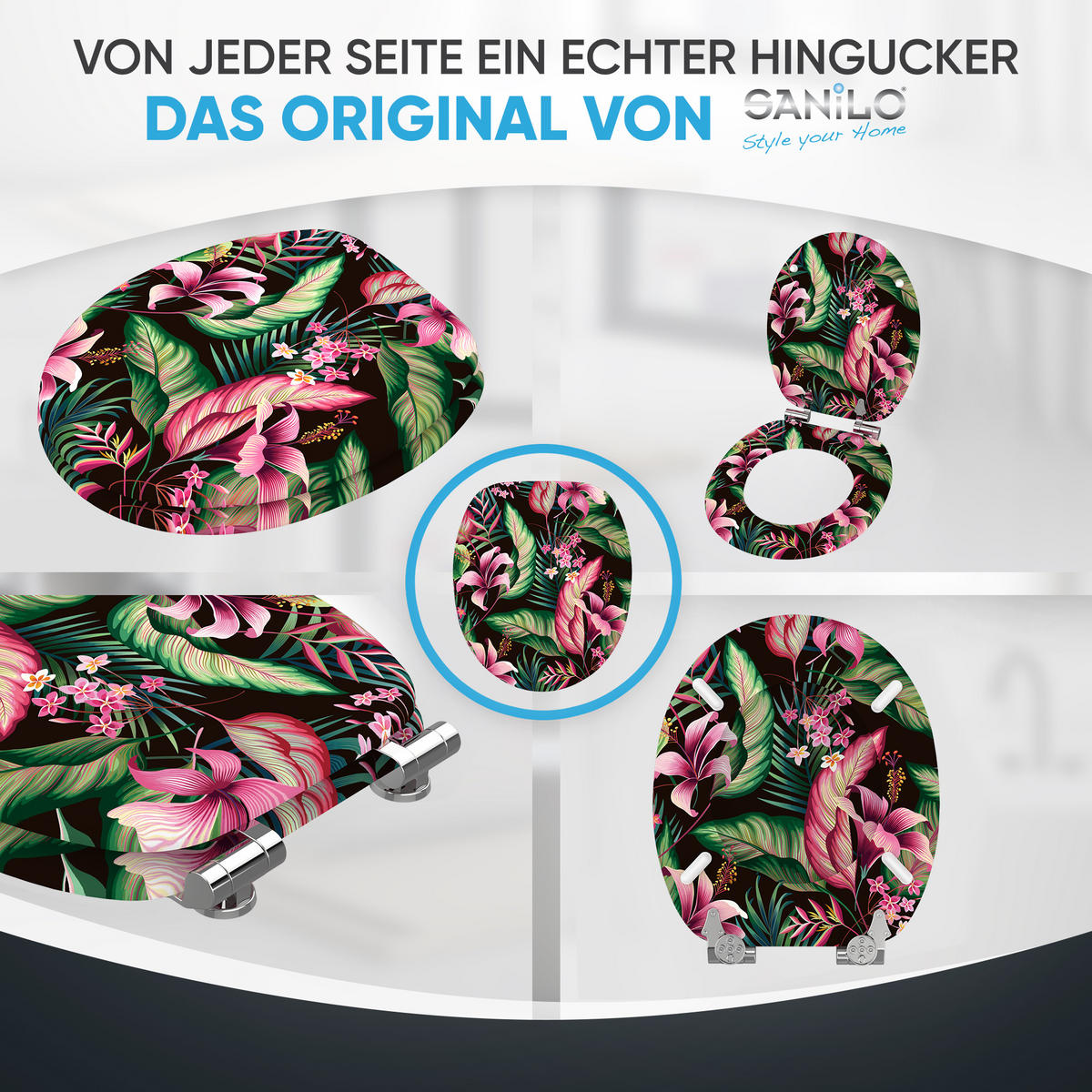 WC Sitz Bali - Multicolor, Holzwerkstoff (38/6/47cm) - Sanilo