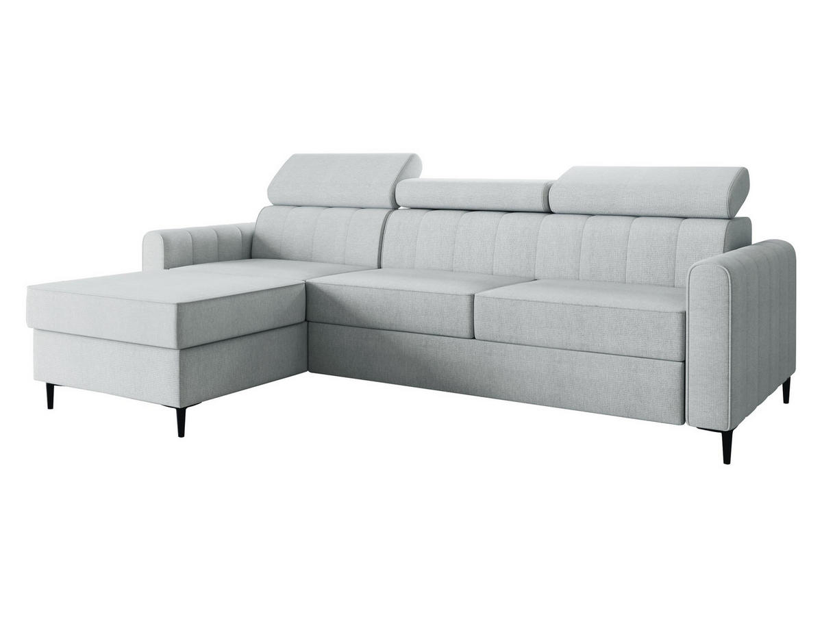 ECKSOFA Toronto III - Hellgrau/Schwarz, Holz/Kunststoff (250/169cm) - MIRJAN24