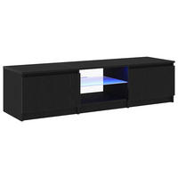 TV-SCHRÄNK Schwarz Eichen-Optik 140/40/36 Cm - Schwarz, Holzwerkstoff (40/36/140cm) - vidaXL