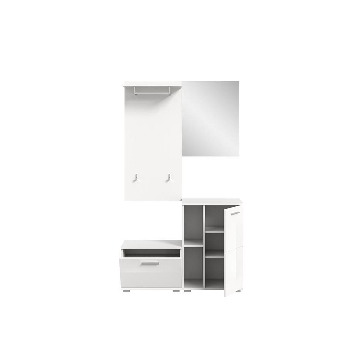 GARDEROBE Prego 37/110/191 cm - Weiß, Holzwerkstoff (110/191/37cm) - Xonox