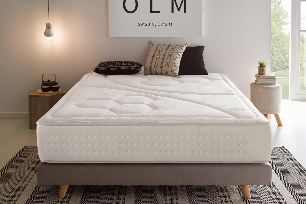 MATRATZE Quantum Alta Densidad - 150X190 cm - Weiß, Textil (150/190cm) - Moonia