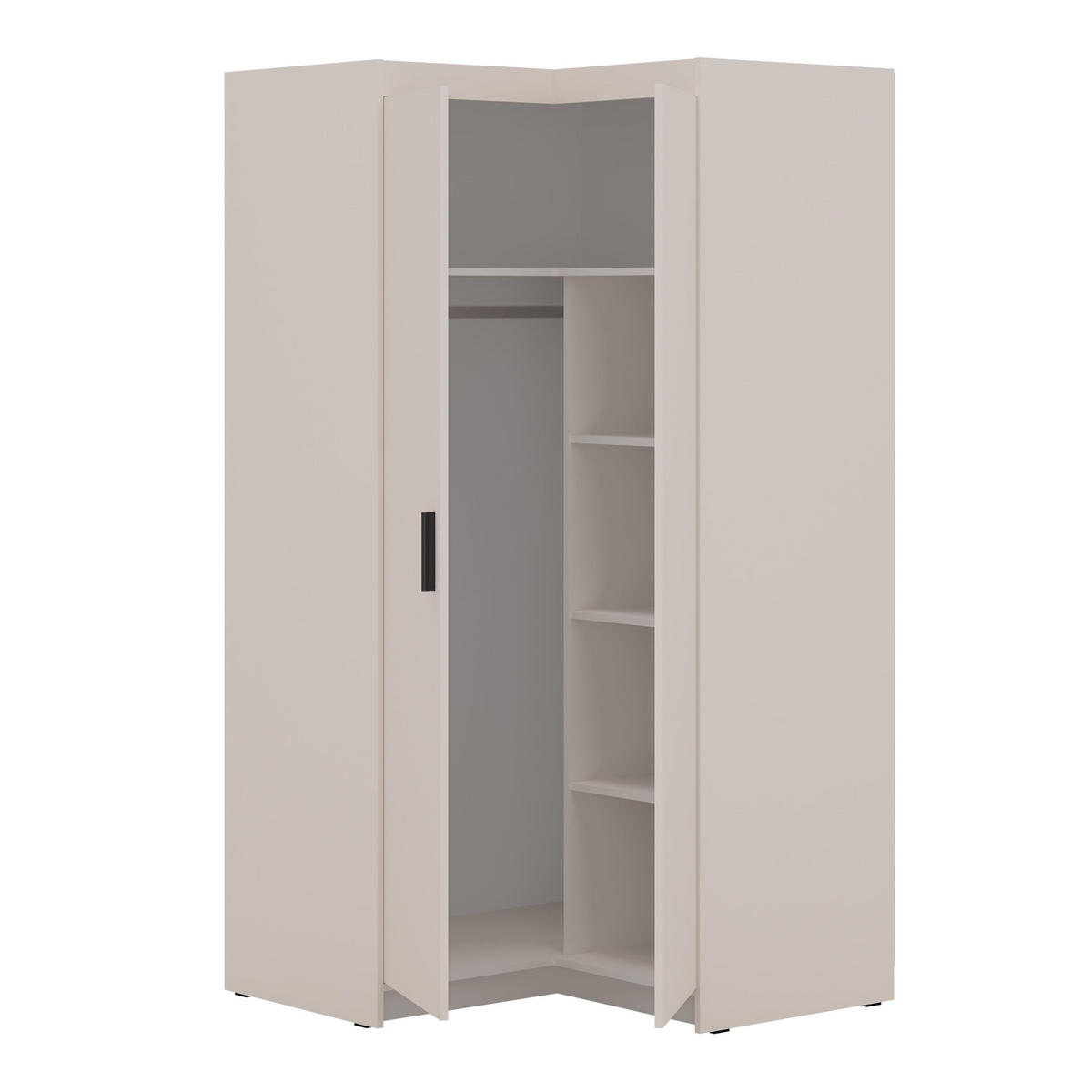 ECKSCHRANK Storicos Beige 97,8/190,5/97,8 cm – Modern, ideal für Ecken - Beige, Holzwerkstoff/Kunststoff (97.8/190.5/97.8cm) - AX Living