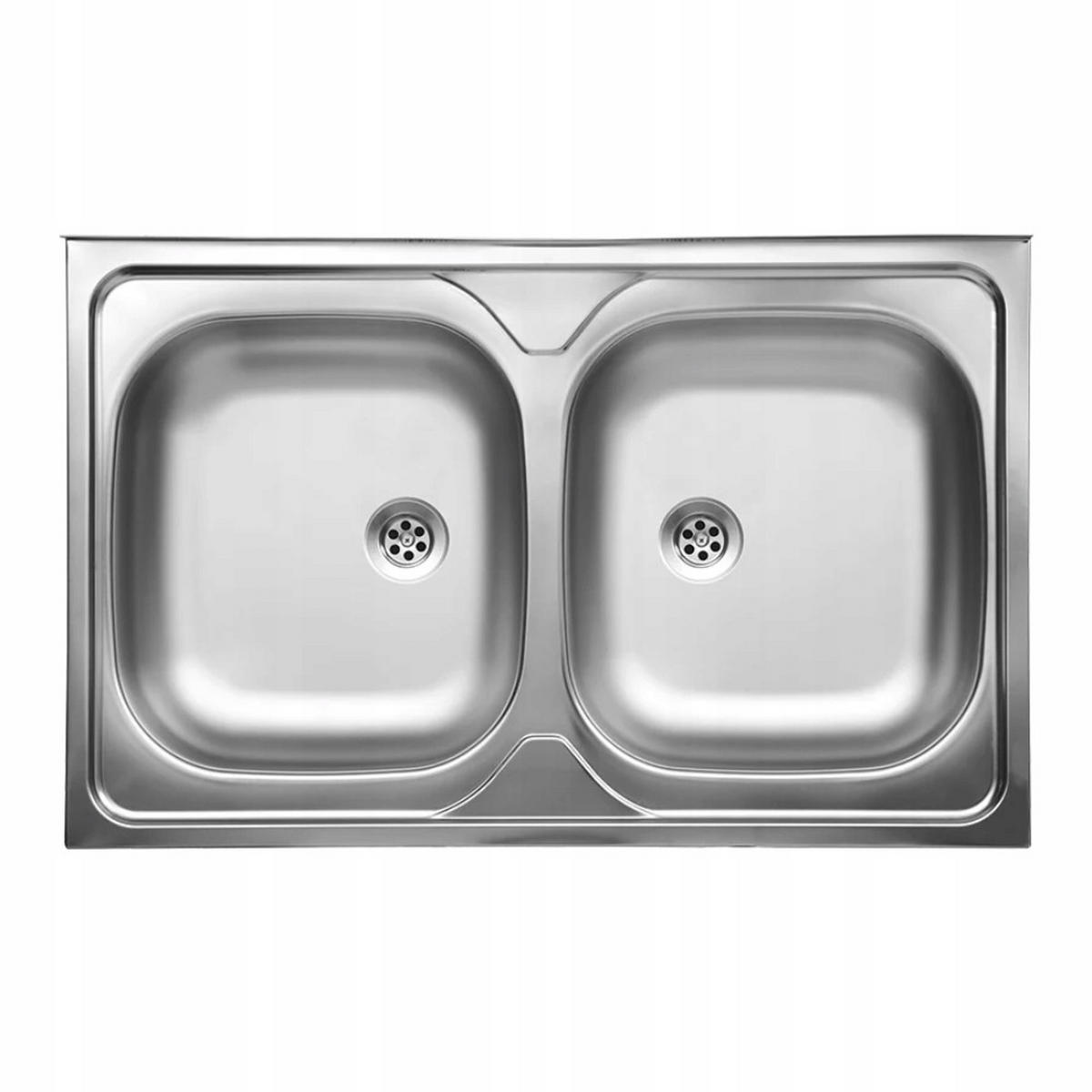 SPÜLUNTERSCHRANK 80cm mit Spüle Eichenfarbe - Eichefarben, Holzwerkstoff (80/82/50cm) - Stamar