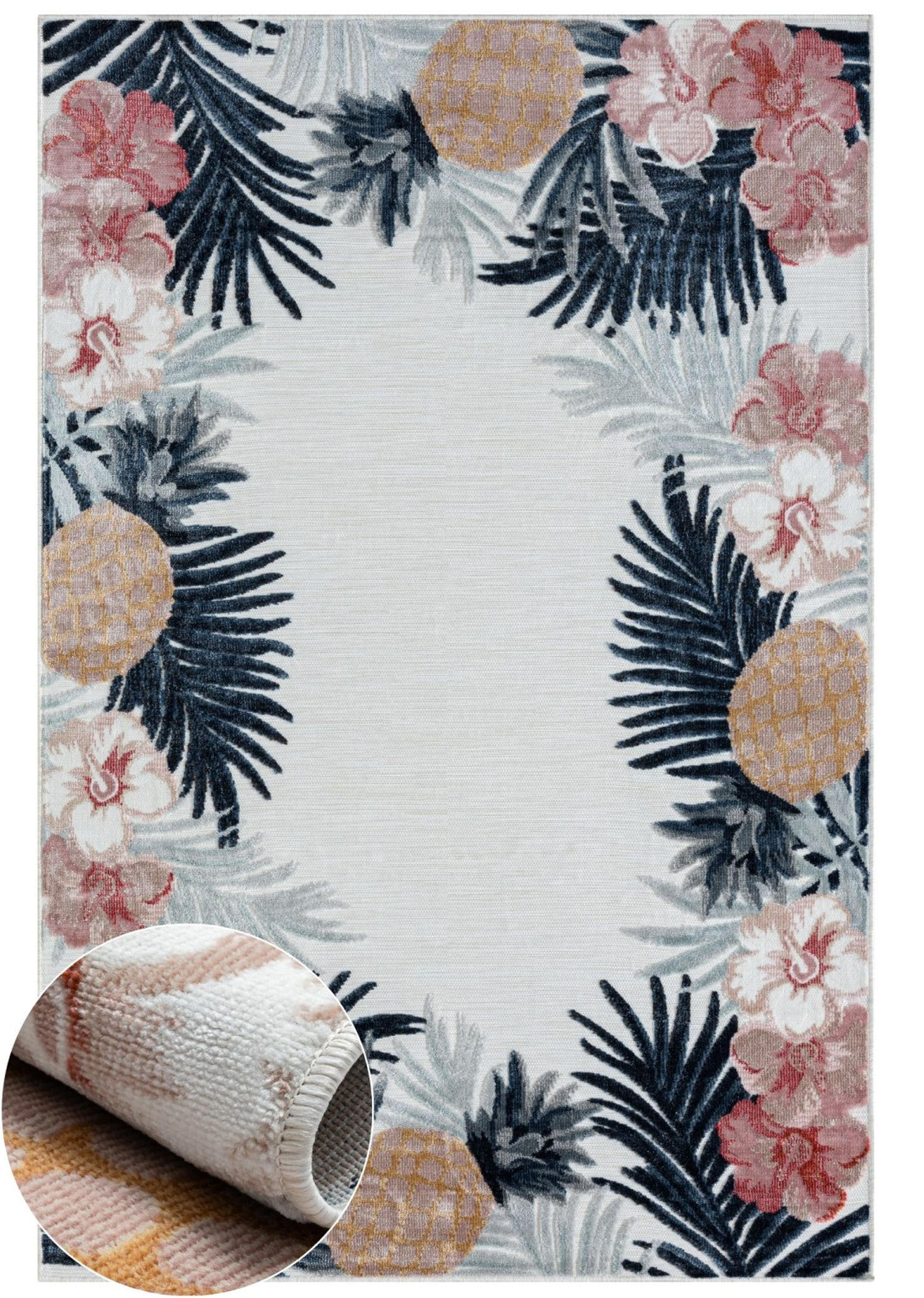 OUTDOORTEPPICH Heather Altrosa,Dunkelblau,Currygelb 80/150 cm - Altrosa, Textil (80/150cm) - My-Rug
