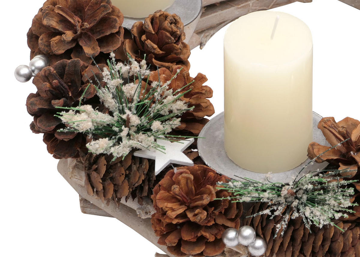 ADVENTSKRANZ Braun - Braun, Holz (18cm) - MCW