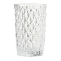 GLAS mit Verzierung Aurora Muster 1 300 ml 8/8/13 cm - Transparent, Glas (0.3L) - Boltze Home
