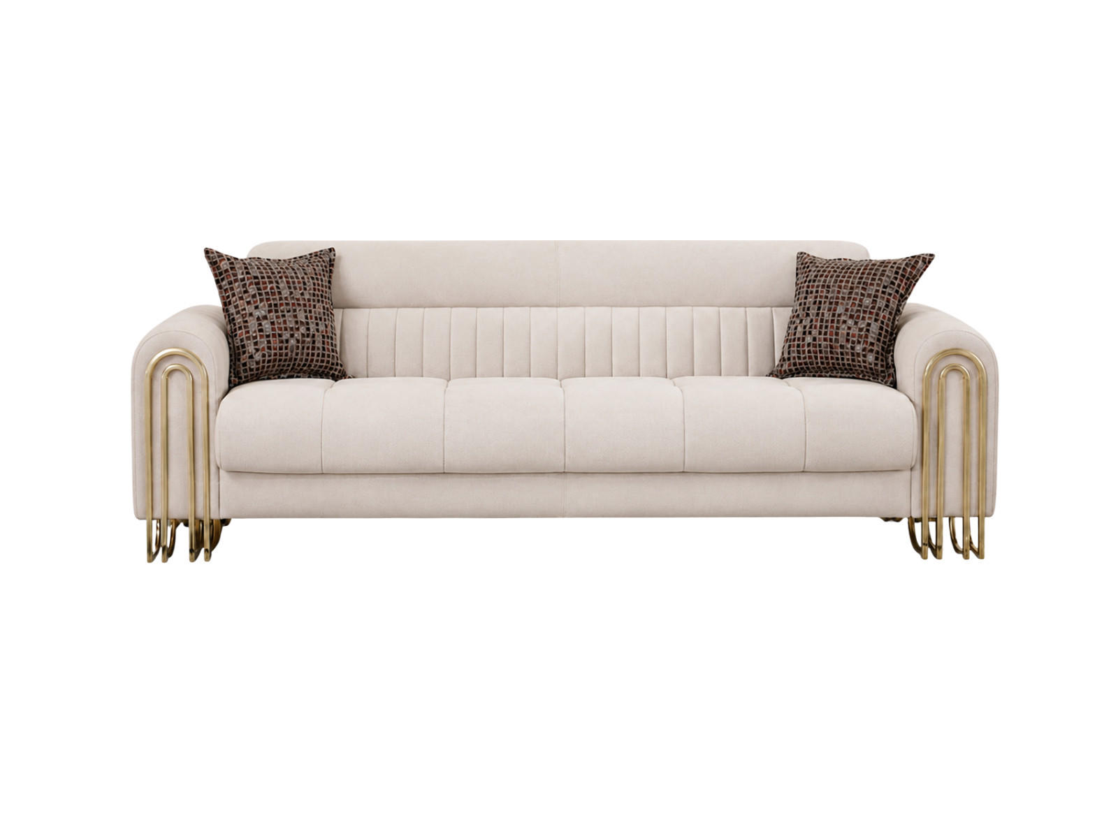 3-SITZER SOFA Multan Beige - Beige, Holzwerkstoff/Textil (240/85/95cm)