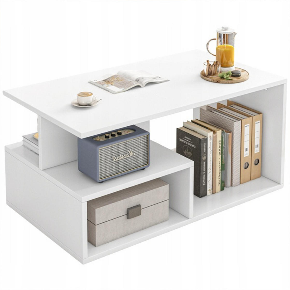 COUCHTISCH, weiß 90/43/51 cm - Weiß, Holzwerkstoff (43/90/51cm)