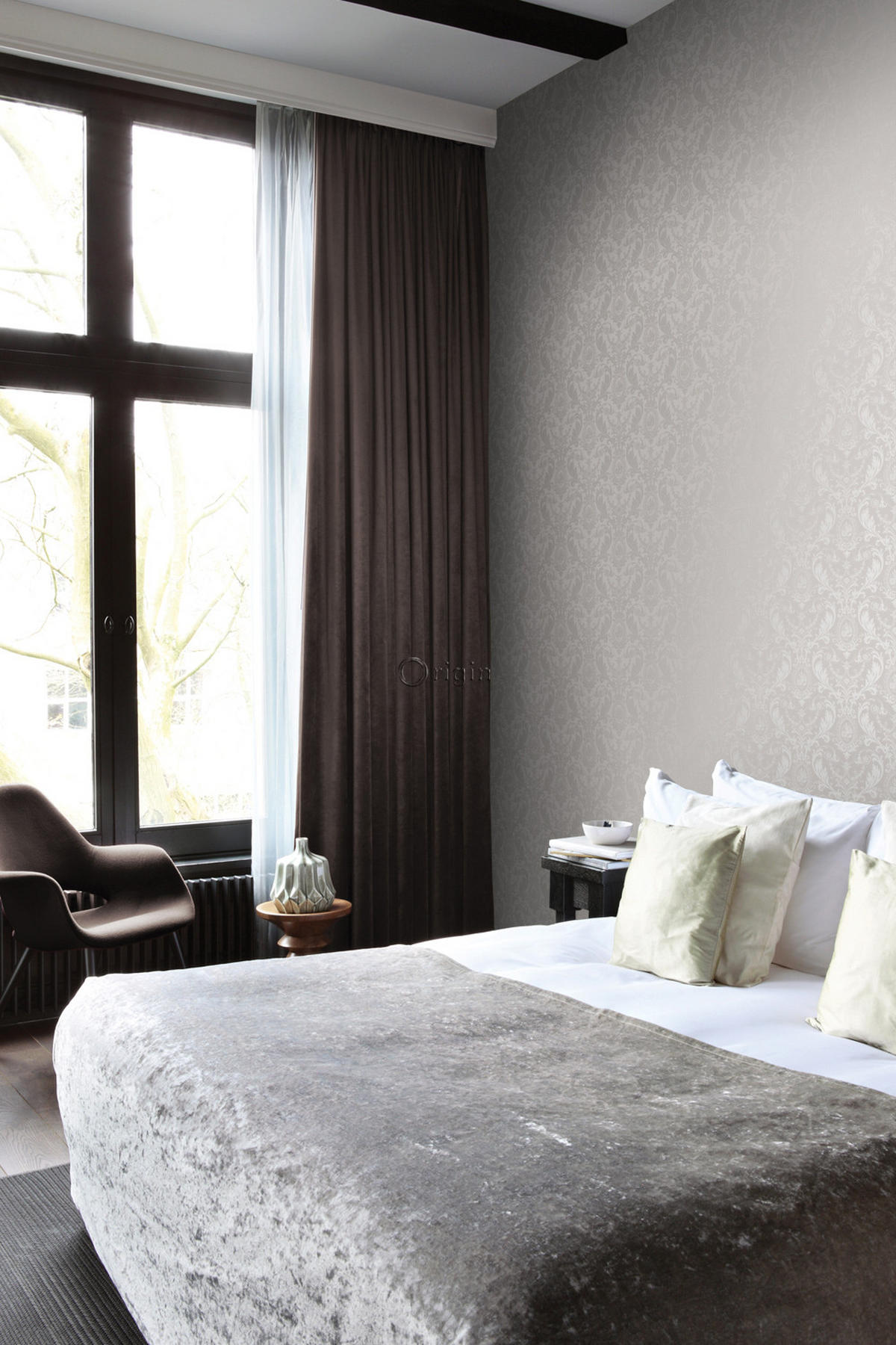 TAPETE Ornamente 53 cm x 10.05 m - Grau, Papier (53/1000cm) - Origin Wallcoverings