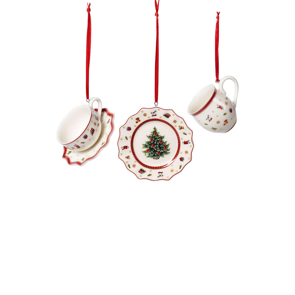 ORNAMENTE GESCHIRRSET Toy's Delight Decoration bunt 3-tlg. - Multicolor, Keramik (2/2/2cm) - Villeroy & Boch