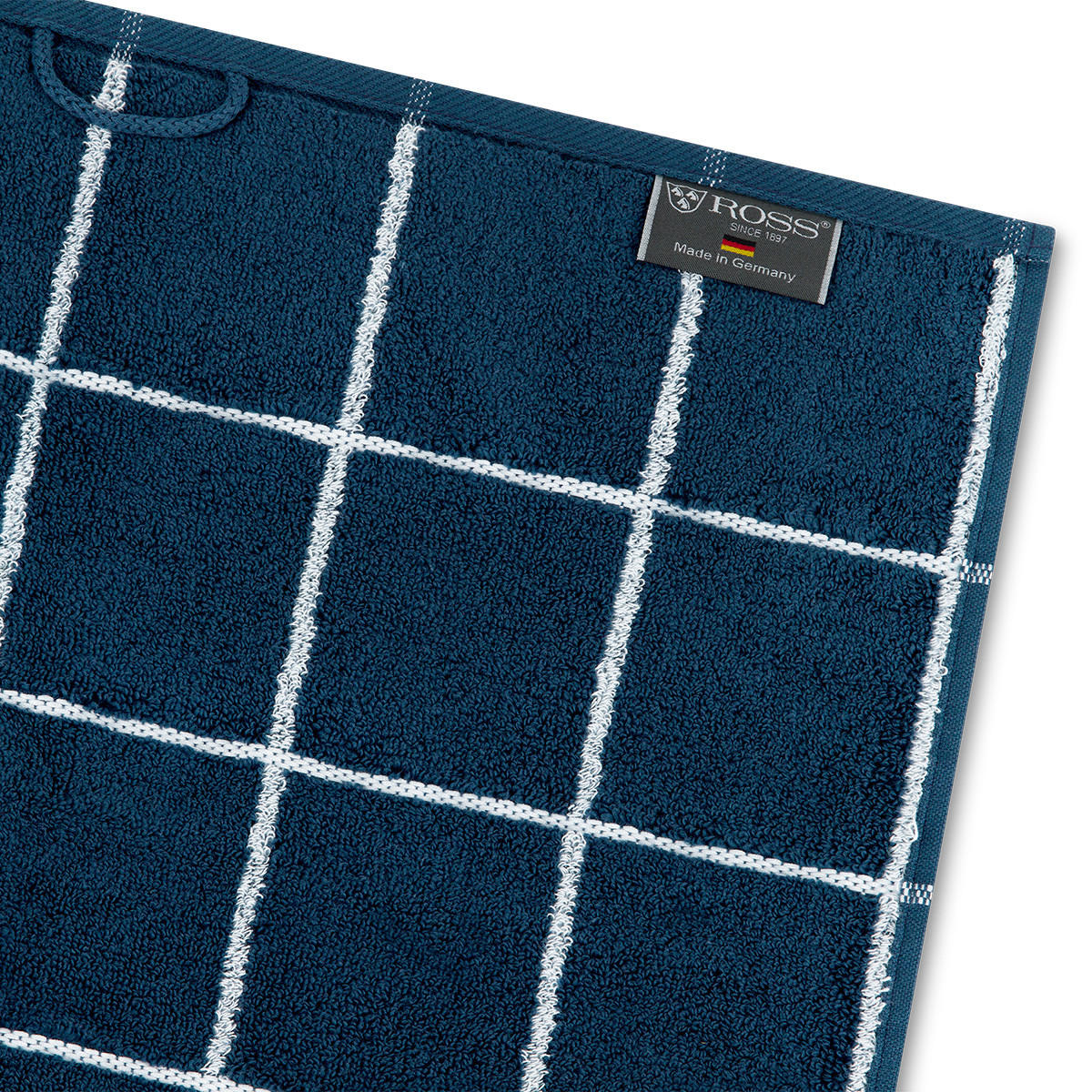 DUSCHTUCH Sensual Skin Karo 2er-Set - Dunkelblau, Textil (75/140cm) - Ross