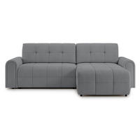 ECKSOFA Simolla Grau rechts - Schwarz/Grau, Kunststoff/Textil (180/268cm) - Selsey