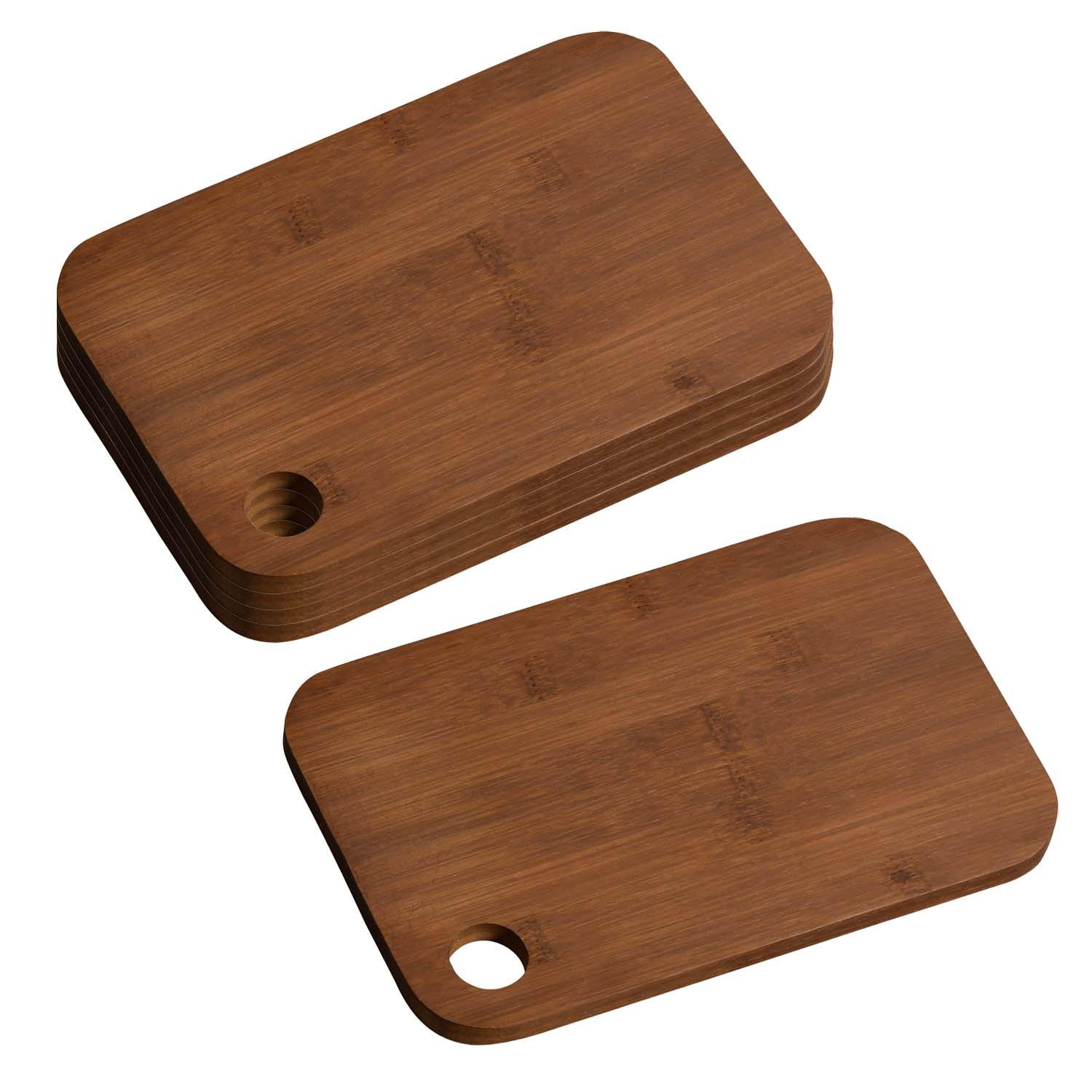 SCHNEIDEBRETT, 5 Stück, Bambus dunkel - 23 x 15cm - Dunkelbraun, Holz (15/23cm) - Kesper