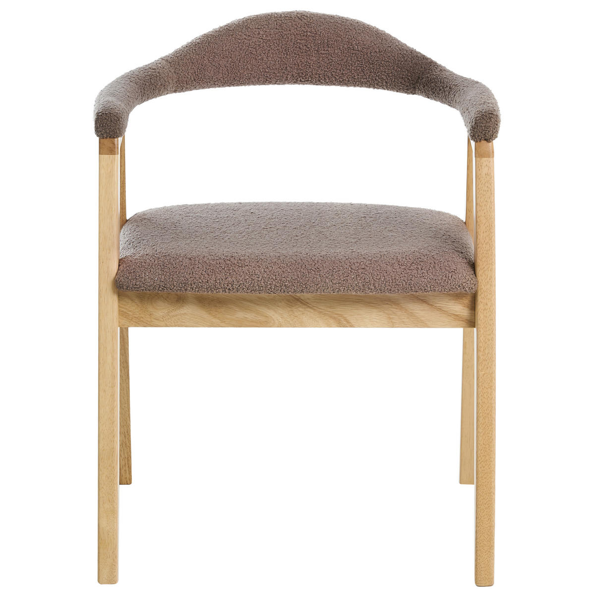 ESSZIMMERSTUHL 2er Set Holz Hellbraun/Taupe Oneco - Hellbraun, Holz (56/72/62cm) - Beliani