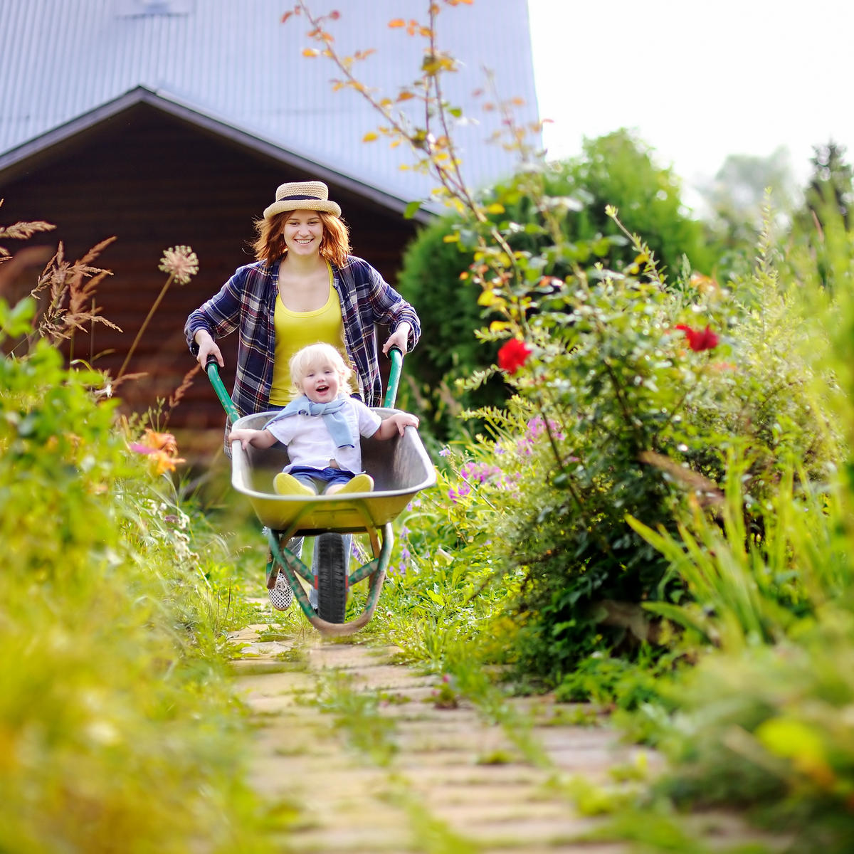 2xSCHUBKARRENRAD - Multicolor, Kunststoff (22/22/7.5cm) - Relaxdays