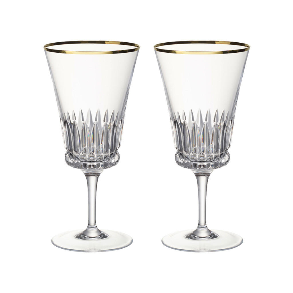 WASSERKELCHE Grand Royal Gold transparent-gold 250 ml 2er Set - Transparent/Goldfarben, Glas (0.25L) - Villeroy & Boch