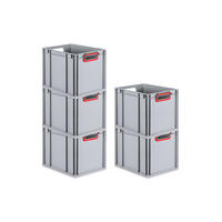 EUROBOX 5x Nextgen Color 32x30x40cm 30 Liter Griffe Rot Offen - Rot, Kunststoff (30/32/40cm) - PROREGAL