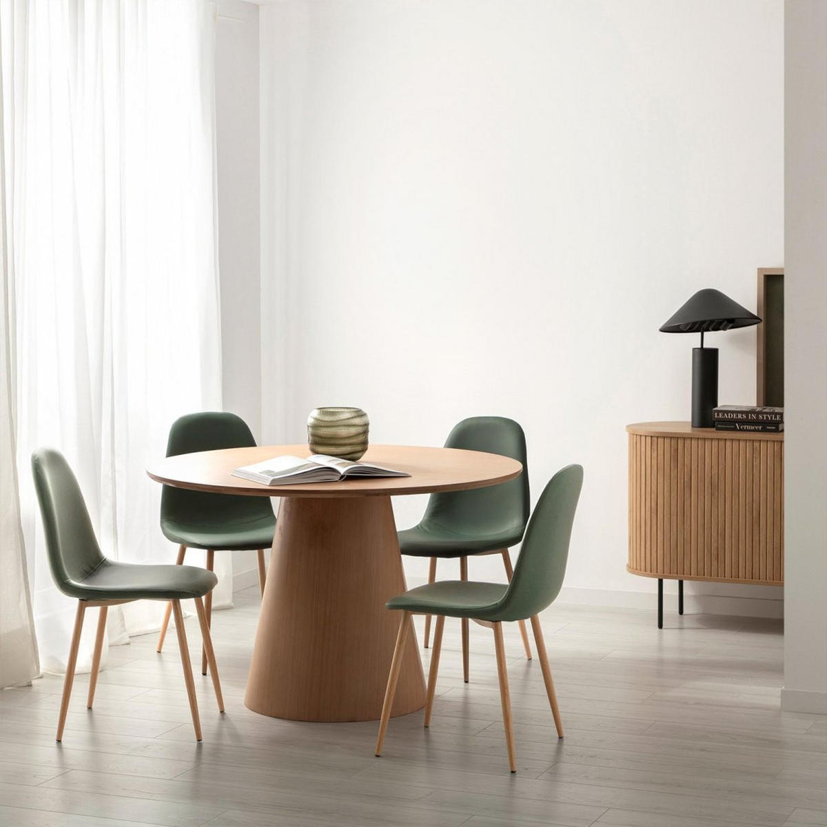 ESSTISCH Auko Natürlich 120 cm x 76 cm - Naturfarben, Holzwerkstoff (120/120/76cm) - Klast Home