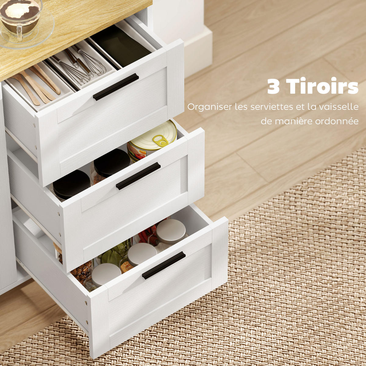 SIDEBOARD DE-11226 2 Soft-Close Türen Weiß - Weiß, Holzwerkstoff (120/76/38cm) - ComfortXL
