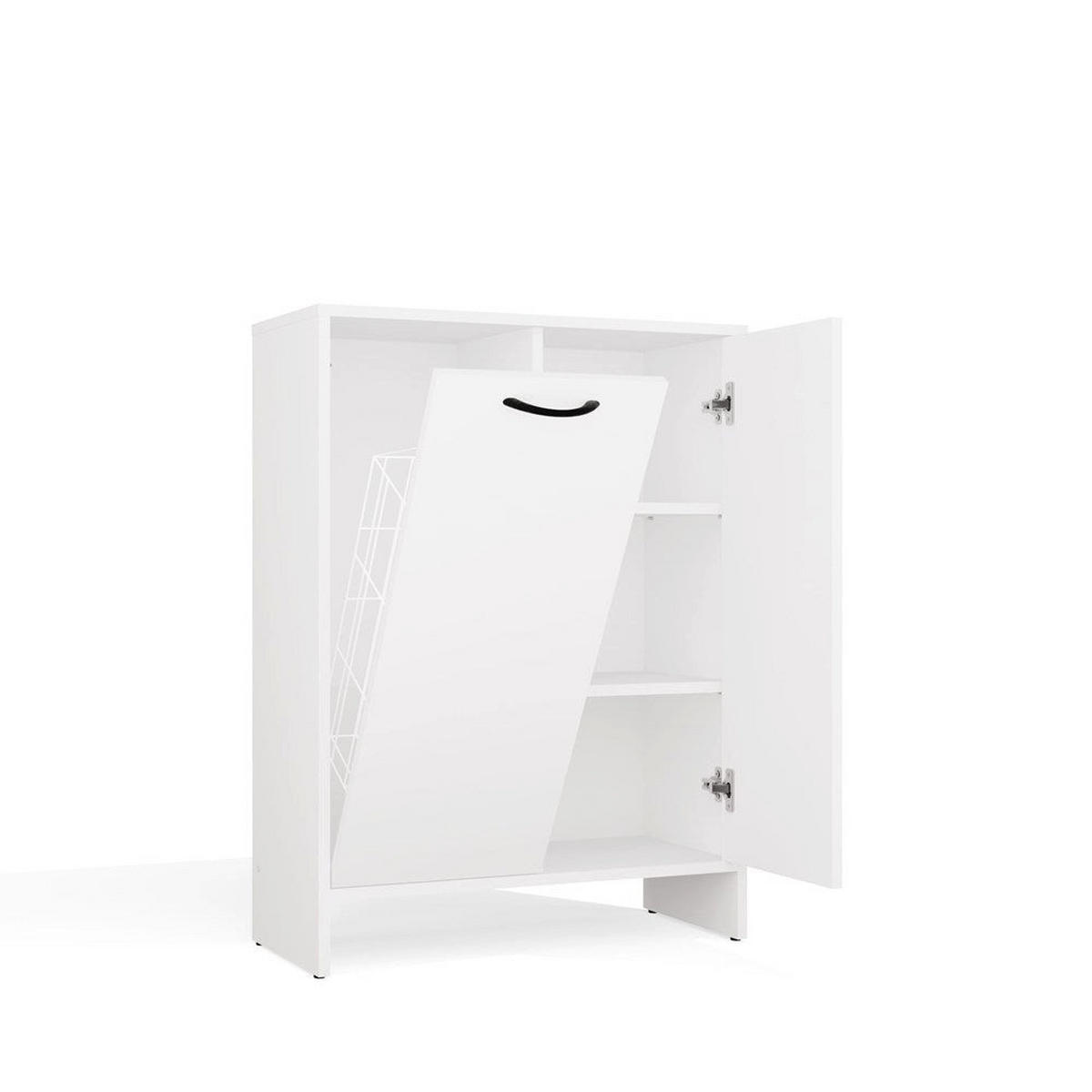 BADEZIMMERSCHRANK Kato - Weiß, Holzwerkstoff (66/90/30cm) - kommodly