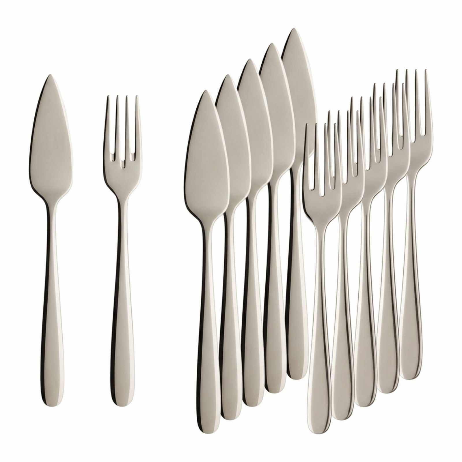 FISCHBESTECK Daily Line silber 6er Set - Silberfarben, Metall - Villeroy & Boch