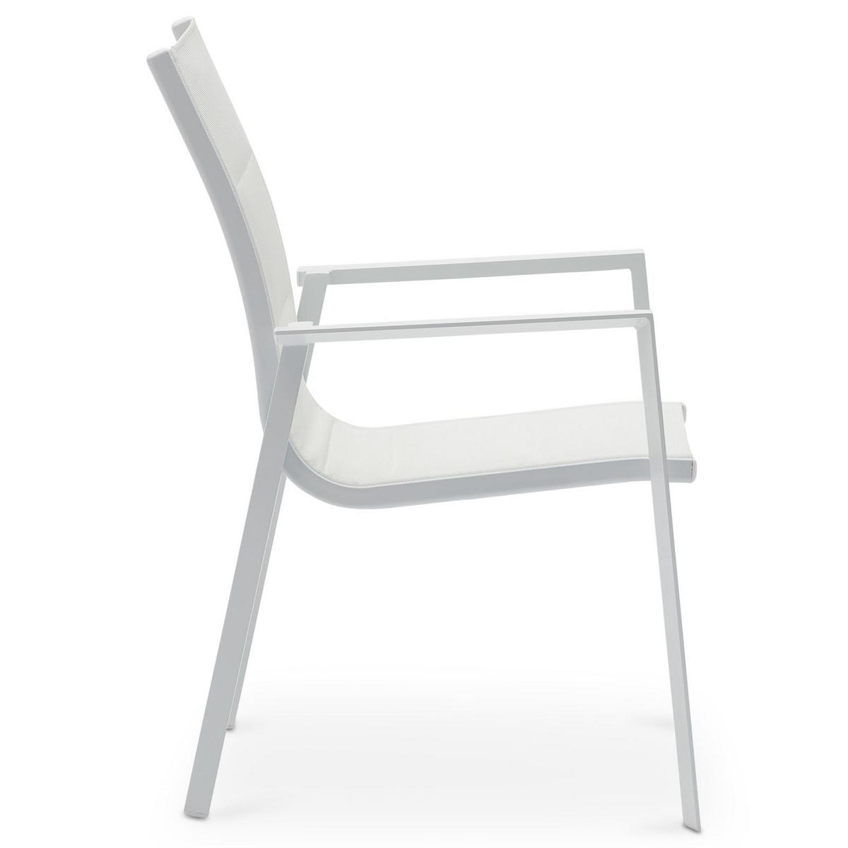 GARTENSTÜHLE TRAPANI 6er-Set weiß - Weiß, Metall (42/91/43cm) - IDIMEX