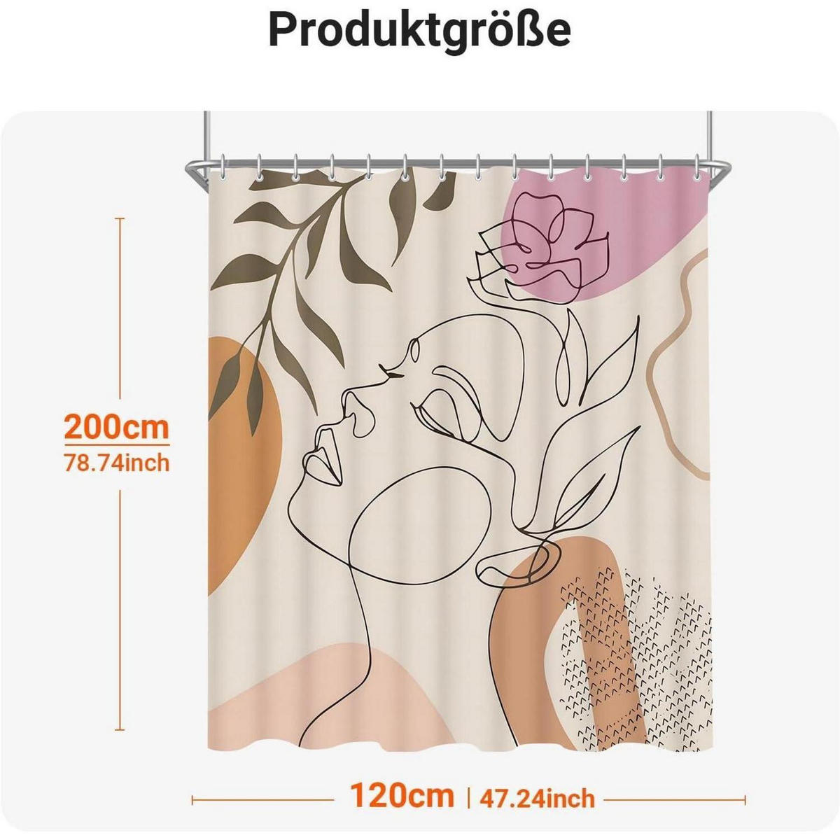 DUSCHVORHANG 120x200 cm mit Motiv - Multicolor, Textil (120/200cm)