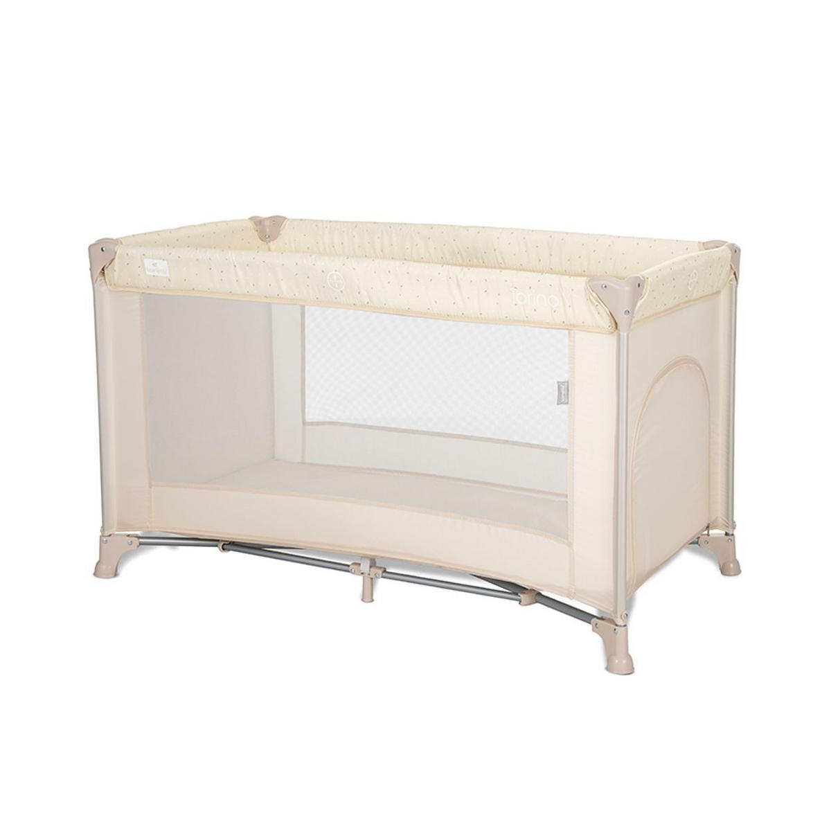 REISEBETT Torino creme Laufstall seitlicher Eingang, Tragetasche, Faltmatratze - Beige, Kunststoff (60/120cm) - Lorelli