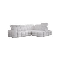 ECKSOFA TOLLO Anthology-stoff L-form 302x217x105 cm silber - Weiß, Holz/Textil (217/302cm) - DomoHome