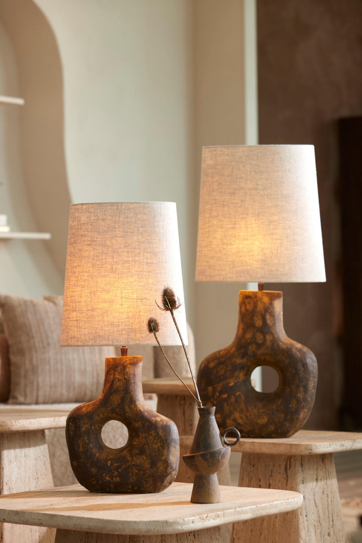 LAMPENFUSS Tarugi Braun 32,5/12/47,5 cm - Braun, Metall (32.5/12/47.5cm) - Light & Living