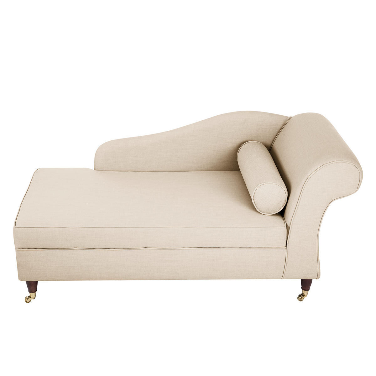 RECAMIERE - Webstoff - Beige, Textil (166/80/77cm) - home24