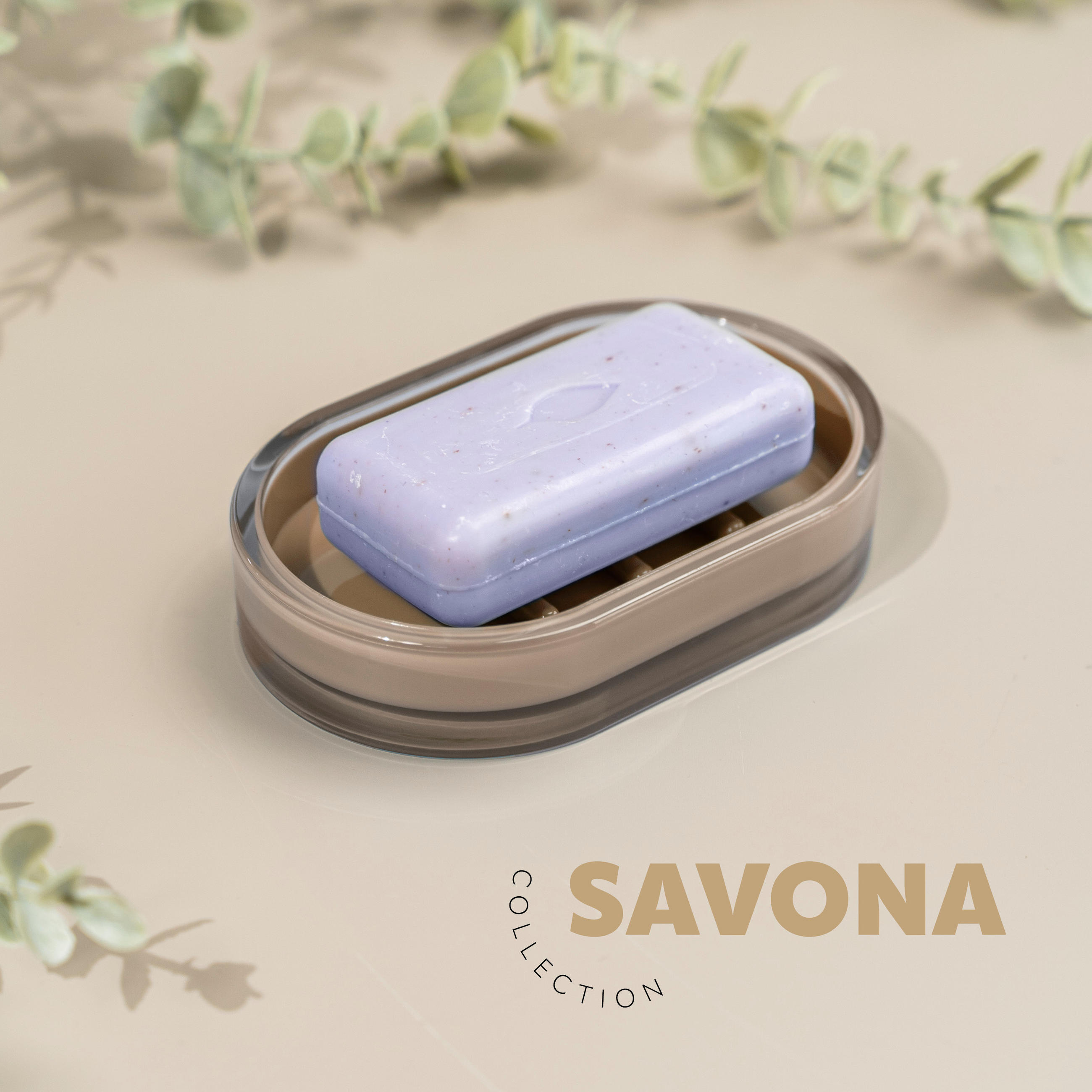 SEIFENSCHALE SAVONA, braun - Cappuccino, Kunststoff (13/2.5/8.2cm) - bremermann