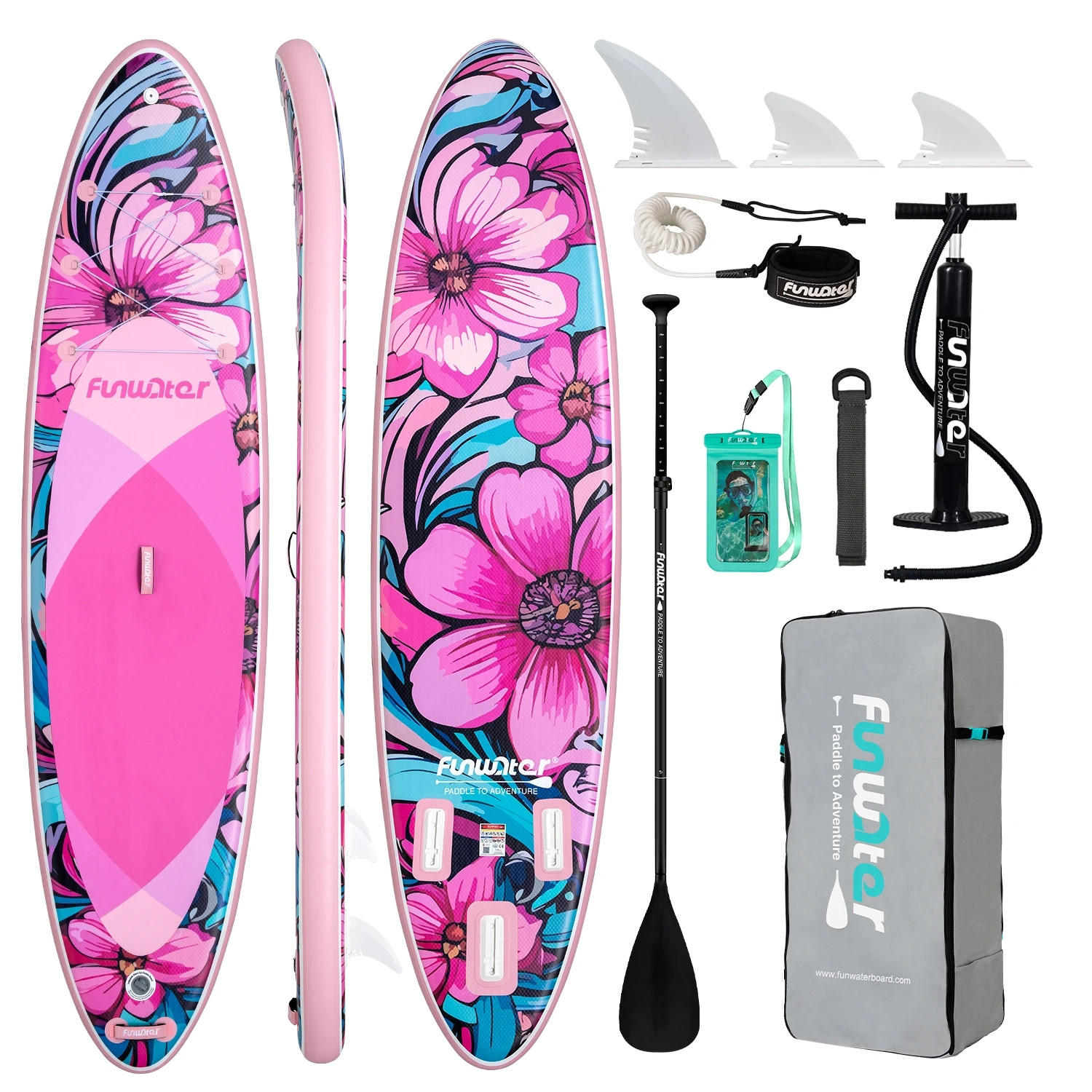 STAND-UP PADDLE BOARD SUPFW36B(335×84×15CM) - Pink, Kunststoff (84/335cm) - Kaket