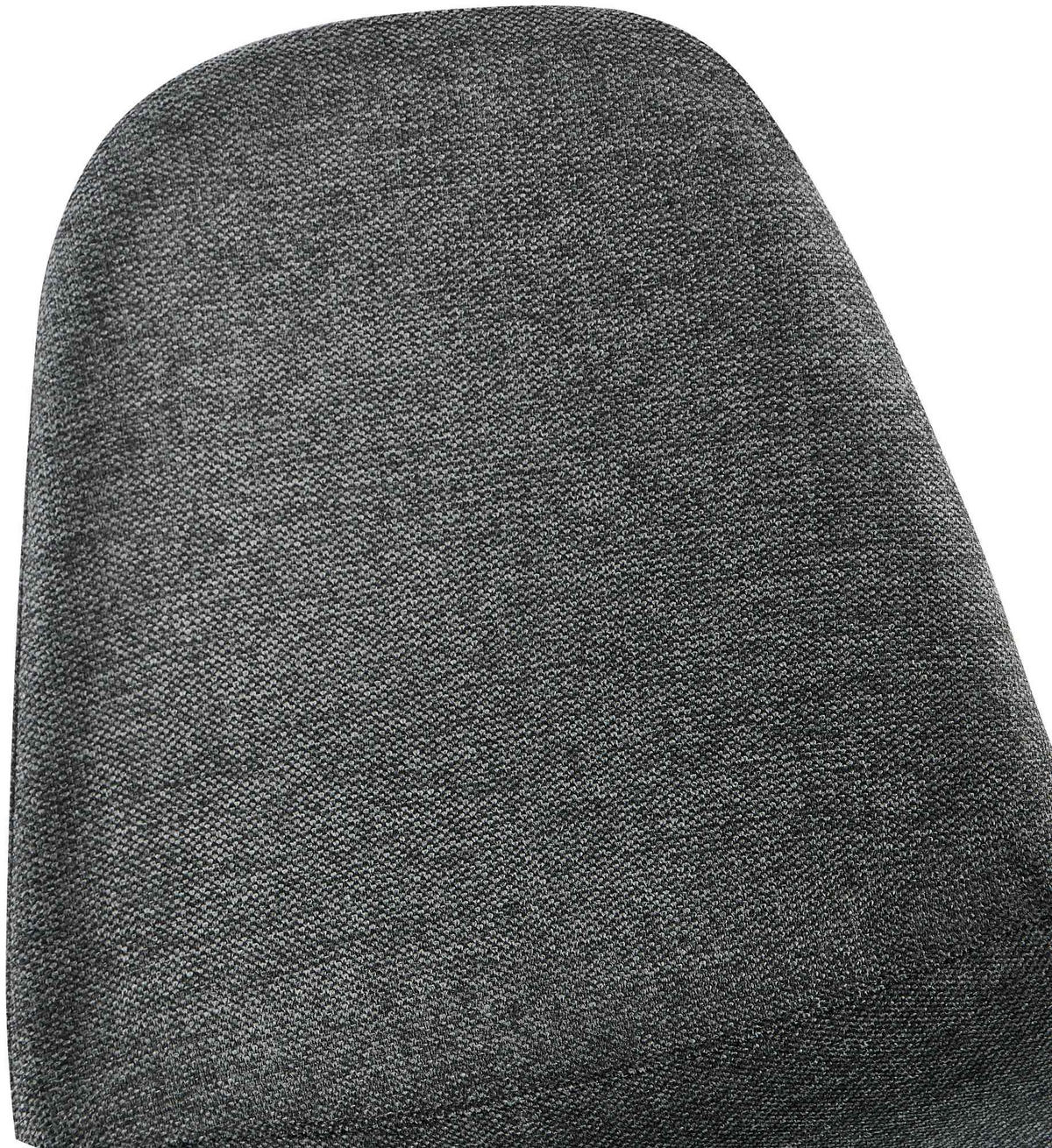 STUHL 4er Set Stoff Grau - Schwarz/Grau, Textil/Metall (44/88/51cm) - CLP