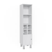 MIDISCHRANK Fynn Weiß 30 x 130.6 cm kleine Tür - Weiß, Holzwerkstoff (30/130.6/30cm) - Vicco