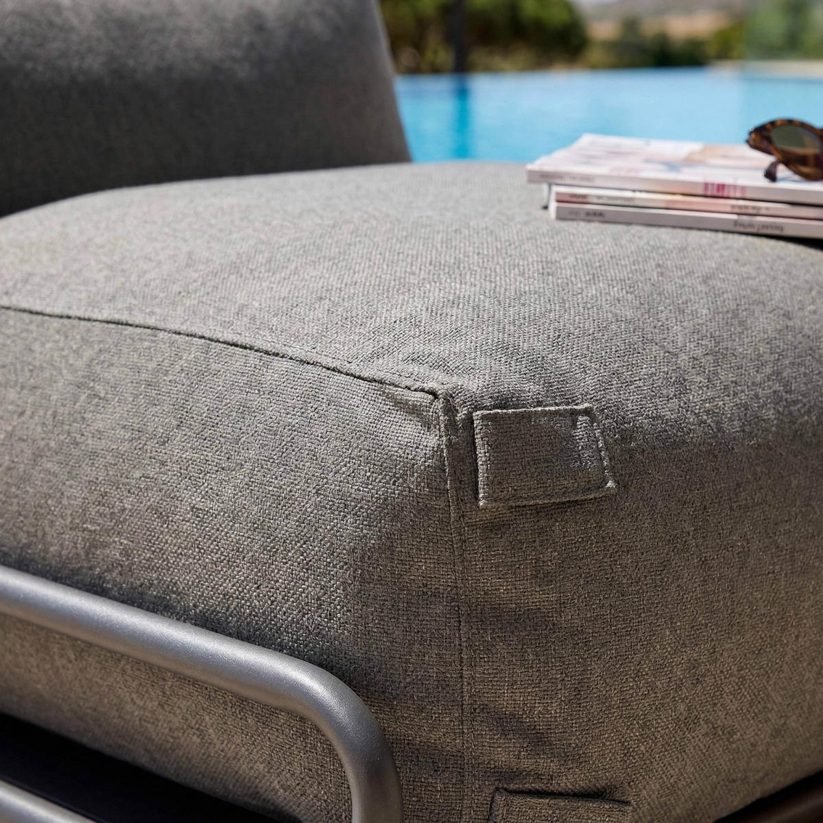 LOUNGESESSEL, Grau - Grau, Textil (97/77/97cm) - Oviala
