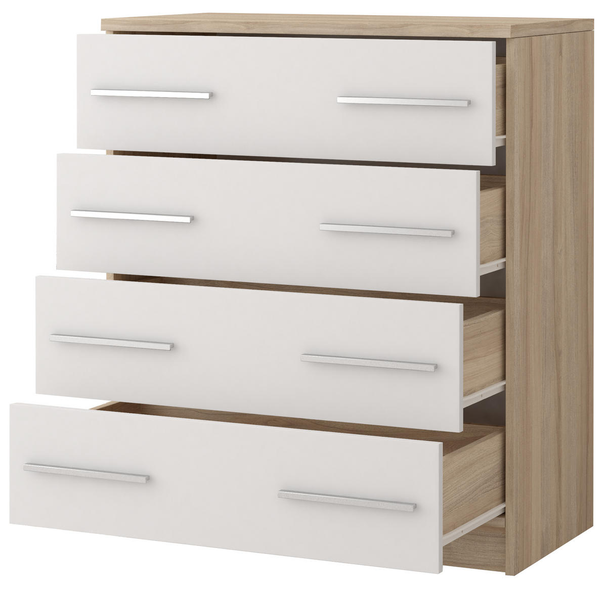 JUGENDZIMMER Arivo in Eiche Sonoma und Weiß 3 teilig - Kinderzimmer Komplett Set - Braun, Holzwerkstoff (80/200/120cm)