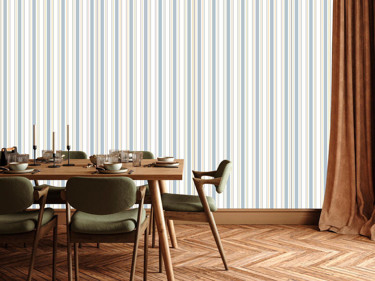 VLIESTAPETE Feine Streifen – Grau, Beige, Weiß – 50x1000 cm - Beige/Weiß, Papier (50/1000cm) - Muralo