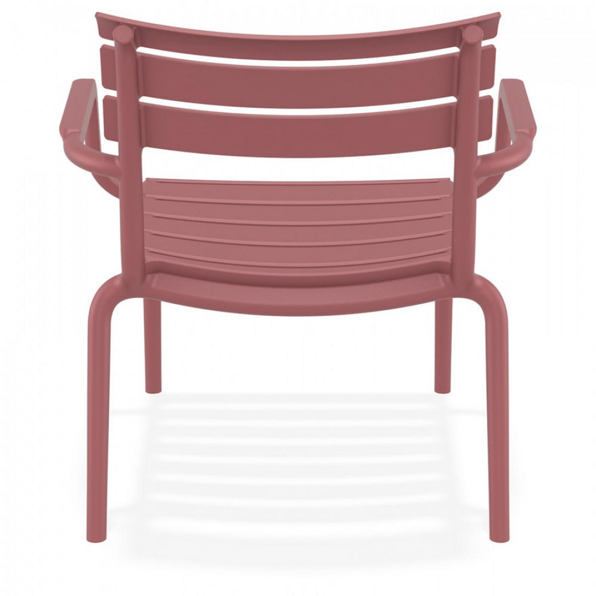 STUHL mit Armlehnen Rot 68x76x70cm - Rot, Kunststoff (68/76/70cm) - AlterEgo