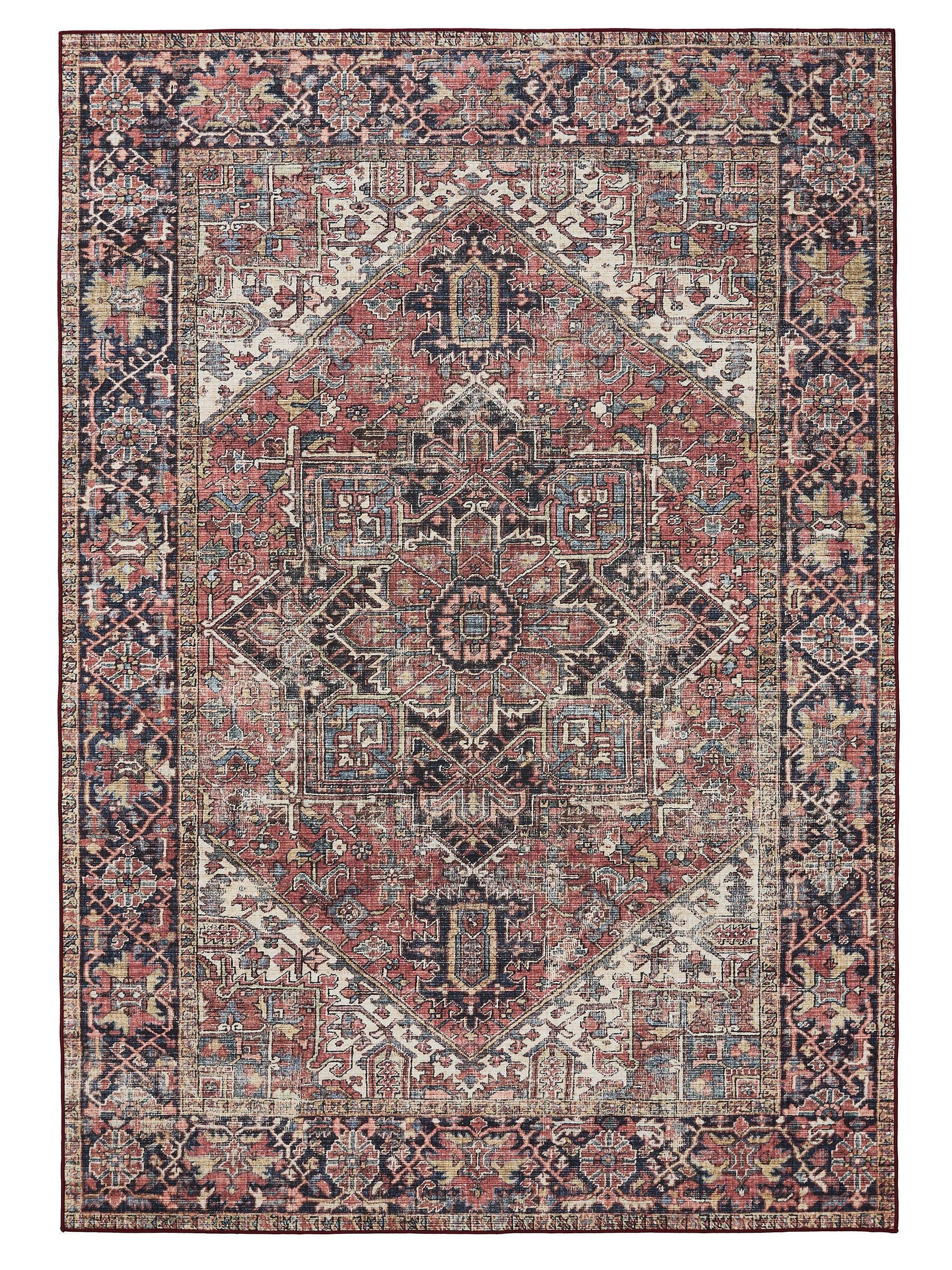 VINTAGE-TEPPICH George waschbar 140x200 cm - Beige/Multicolor, Kunststoff (140/200cm) - benuta
