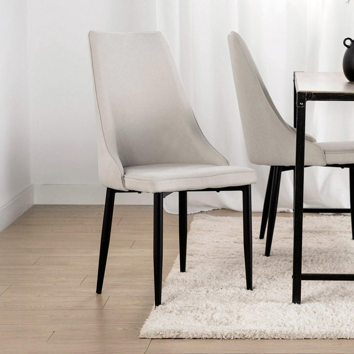 ESSZIMMERSTUHL Agnes Beige 45 cm x 95 cm - Beige, Textil (45/95/65cm) - Klast Home