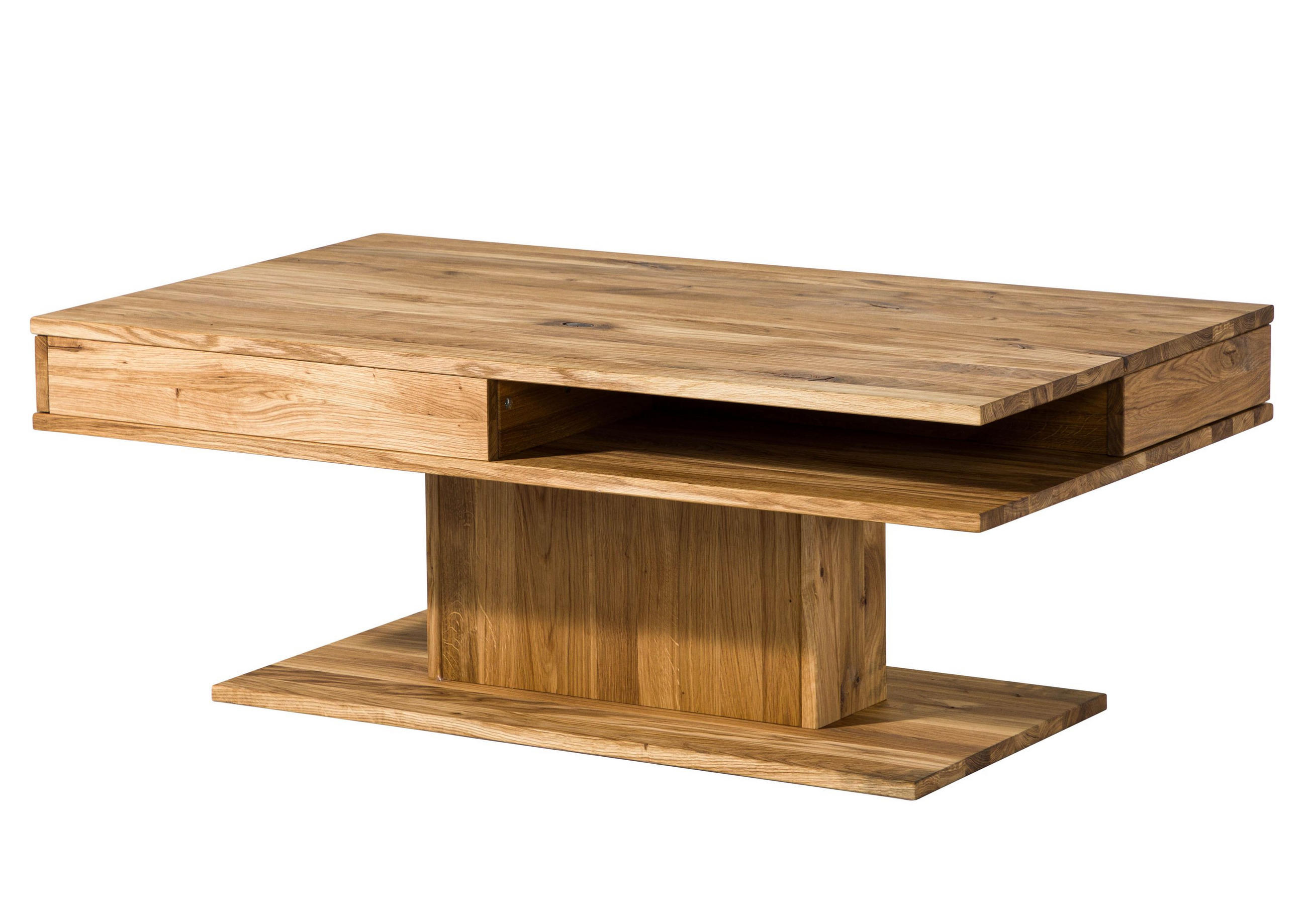 COUCHTISCH Wildeiche 120x70x45 natur geölt WIEN #201 - Naturfarben, Holz (120/70/45cm) - Massivmoebel24